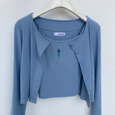 Cardigan Holgado Estilo Universitario para Mujer - Image 56