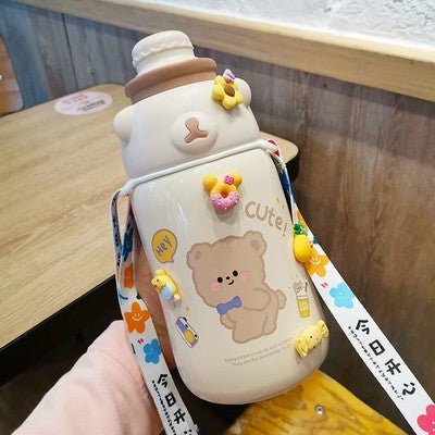 Termo Infantil con Popote Diseño Osito - Gran Capacidad y Aislamiento Térmico - Image 4