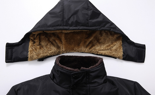 Abrigo Elegante de Algodón Afelpado para Hombre - Image 13