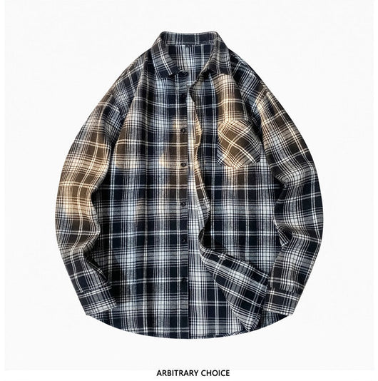 Camisa-Chaqueta Casual de Cuadros para Hombre - Image 26