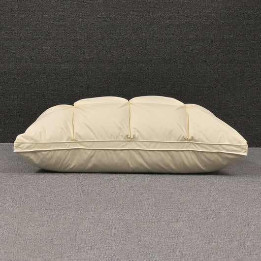 Almohada de Plumón de Ganso Blanco con Funda de Algodón para Dormir Profundo - Image 3