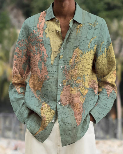 Camisa de Manga Larga con Estampado Degradado para Hombre - Image 17