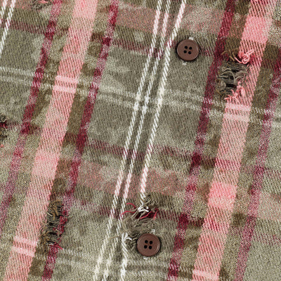 Camisa Tie-Dye Cuadros Manga Larga para Hombre - Image 4