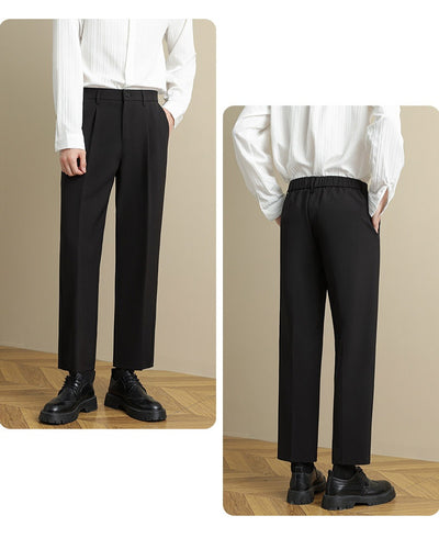 Pantalones de Traje Rectos con Caída Elegante para Hombre - Image 18