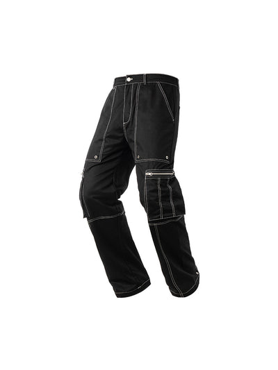 Pantalones Cargo Deconstruidos de Pierna Ancha para Hombre - Image 3