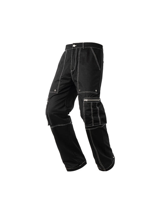 Pantalones Cargo Deconstruidos de Pierna Ancha para Hombre - Image 3