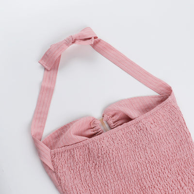 Camiseta Halter Escotada de Color Liso - Image 19