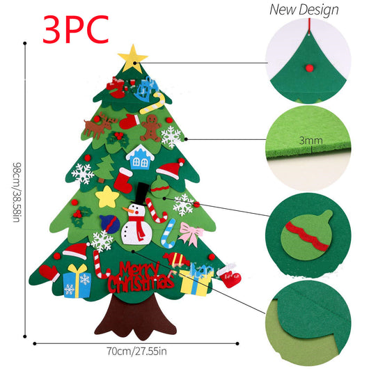 Árbol de Navidad DIY de Fieltro Infantil con Luces LED - Image 9