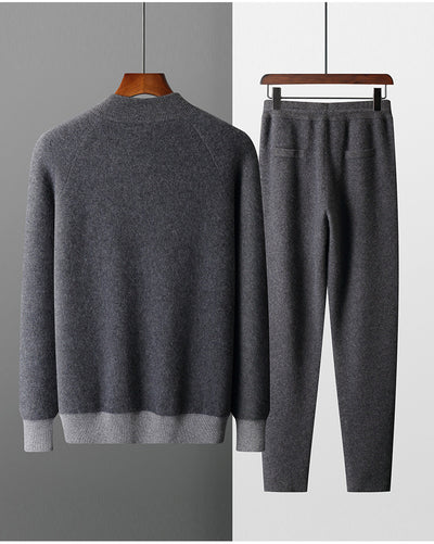 Cardigan de Cuello Alto Grueso con Cierre para Hombre - Suéter Deportivo de Cachemira - Image 23