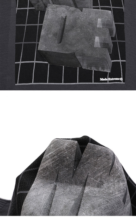 Suéter Holgado Unisex con Letras en Relieve Jacquard - Image 9