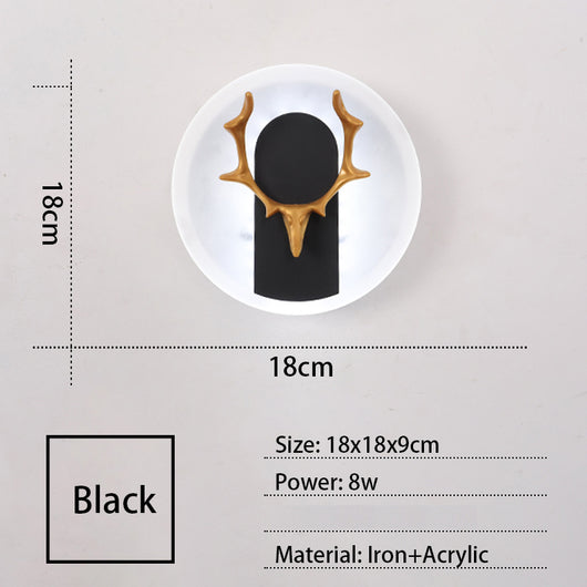 Lámpara de Pared Decorativa Astas Acrílico para Sala de Estar - Image 8