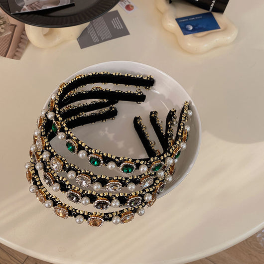 Diadema de Perlas Barrocas con Diamantes y Bordes Finos - Elegancia de Alta Gama - Image 15