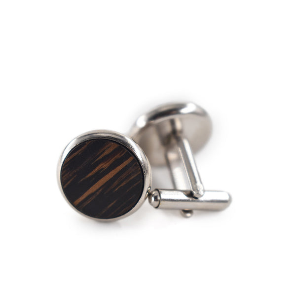 Mancuernillas de Madera Nogal Americano - Puño Francés Elegante