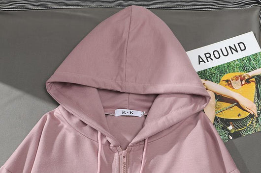 Abrigo Sudadera con Capucha y Manga Larga en Colores Lisos - Image 6