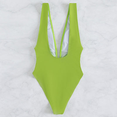 Traje de Baño Enterizo Escote Profundo con Espalda Descubierta - Image 17