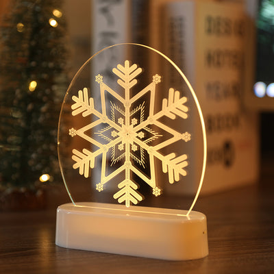 Lámpara Nocturna Decorativa Muñeco de Nieve en Acrílico - Image 6