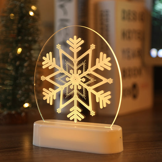 Lámpara Nocturna Decorativa Muñeco de Nieve en Acrílico - Image 6