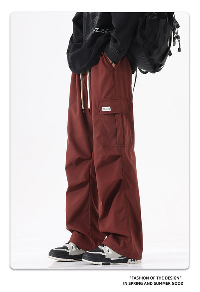 Pantalones Cargo Plisados Retro Americana - Estilo High Street para Parejas - Image 20
