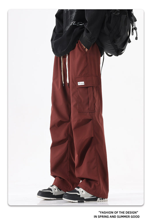 Pantalones Cargo Plisados Retro Americana - Estilo High Street para Parejas - Image 20