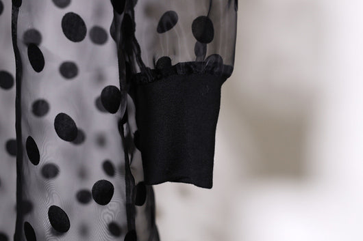 Cardigan Largo Transparente con Lunares - Chal Elegante para Mujer - Image 2