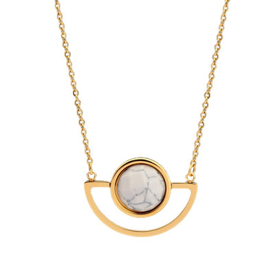 Collar de Acero Inoxidable con Colgante Sol Estrella en Turquesa - Image 7