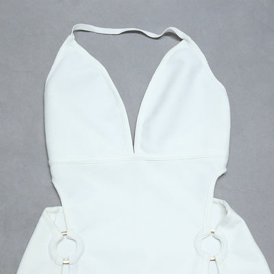 Vestido de Noche Blanco con Escote V Profundo para Verano - Image 19