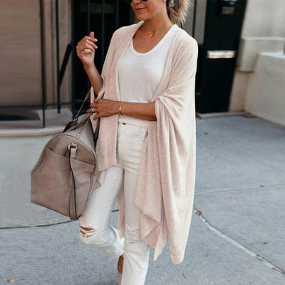 Cardigan Suelto de Punto con Dobladillo Irregular para Mujer - Image 12