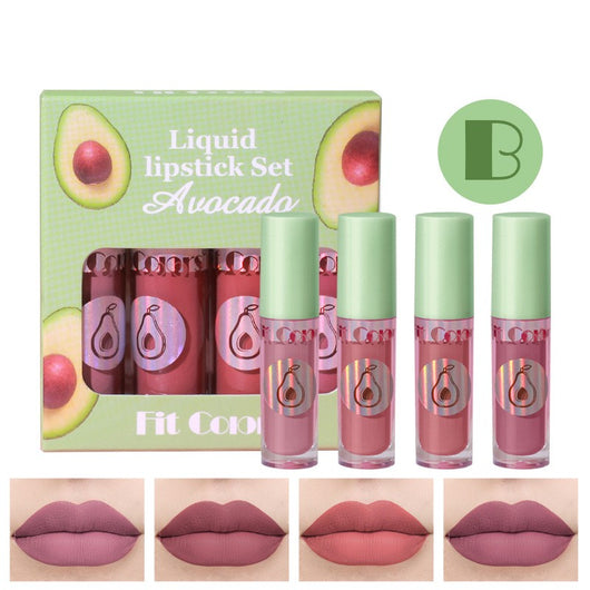 Set de 4 Labiales Mate Aterciopelados a Prueba de Manchas con Sabores Frutales - Image 5
