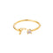 Golden stainless steel unisex ring Dorado T