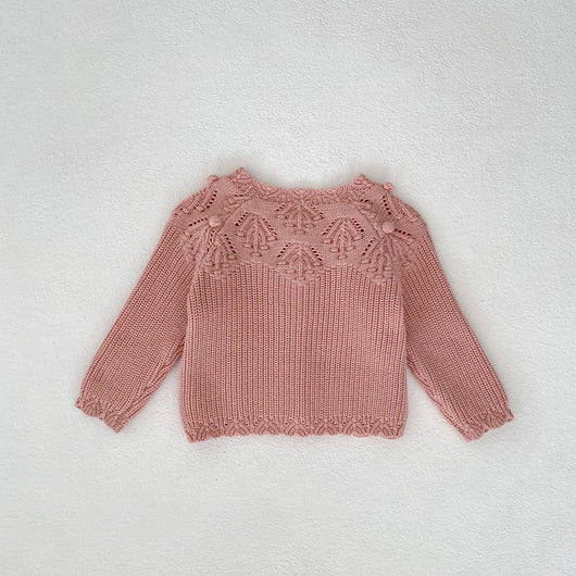 Cardigan de Lana Tejida con Encaje para Bebé - Image 16