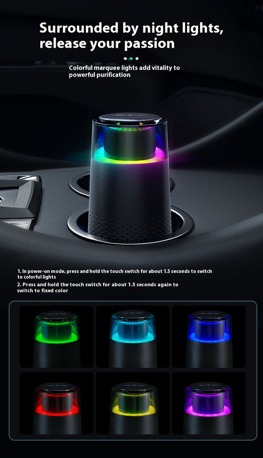 Purificador de Aire Portátil con Luz LED - Para Hogar, Oficina y Espacios Cerrados - Image 8