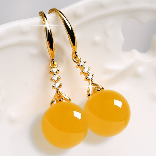 Aretes de Plata Elegantes con Ágata Verde Calcedonia para Mujer - Image 12