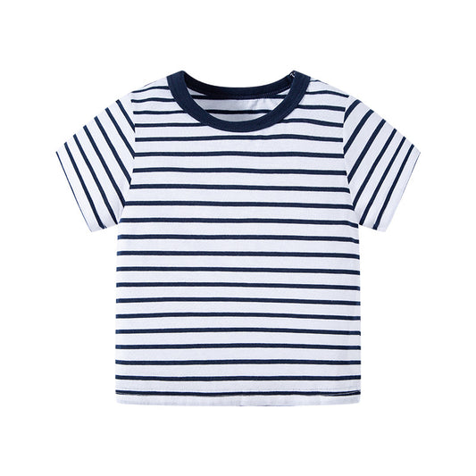 Playera a Rayas de Manga Corta para Niño - Ropa Casual Cómoda