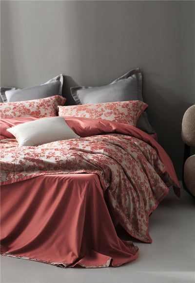 Juego de Cama Jacquard Algodón Puro Estilo Retro Americano 4 Piezas - Image 25