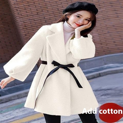 Abrigo de Lana Coreano Suelto y Grueso para Otoño e Invierno - Image 7