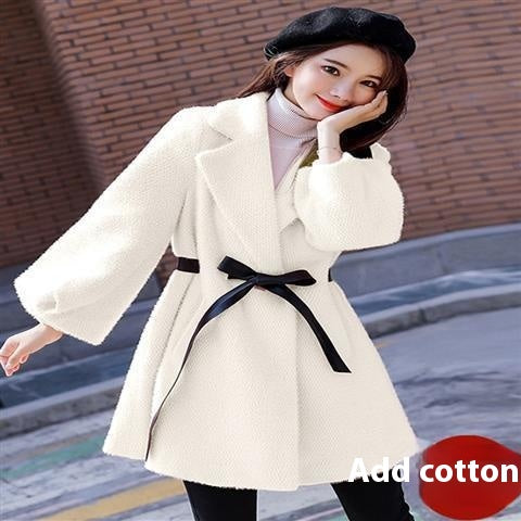 Abrigo de Lana Coreano Suelto y Grueso para Otoño e Invierno - Image 7