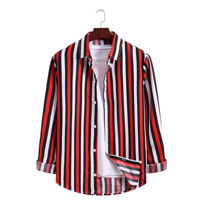 Camisa Estampada de Manga Larga con Patrón de Olas - Tallas Grandes - Image 16
