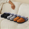 Zapatillas de Casa Otoño Invierno con Diseño Desgastado y Boca de Pelaje para Hombre