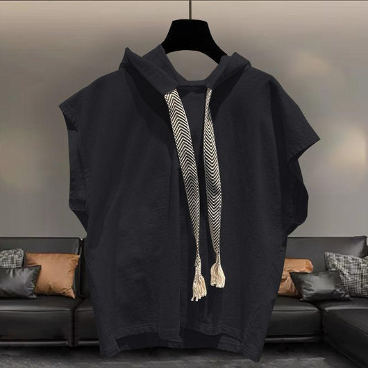 Chaleco Deportivo Holgado sin Mangas con Capucha para Hombre Talla Grande - Image 8