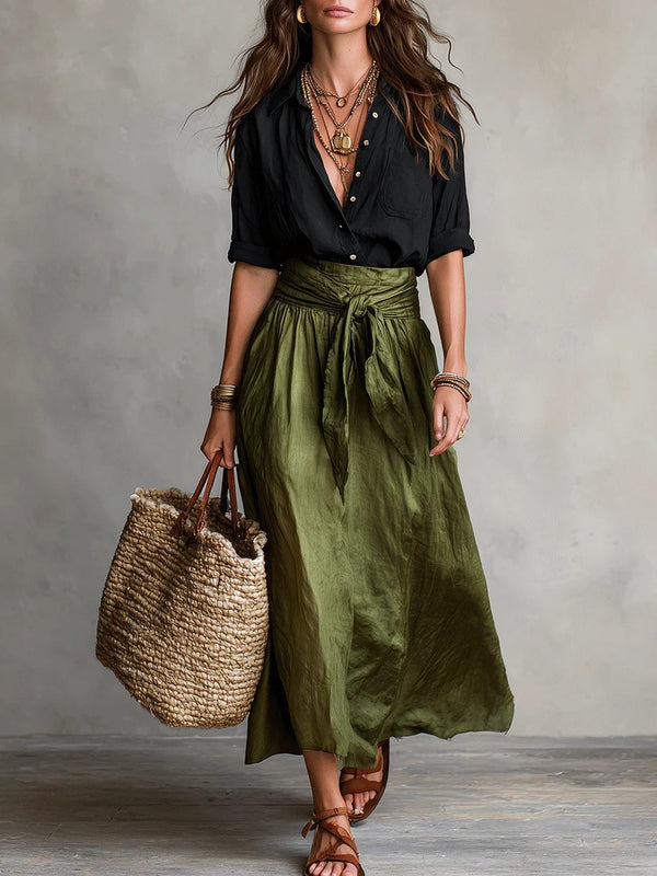 Conjunto de Falda y Blusa Casual para Mujer - Dos Piezas - Image 6