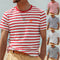 Men's Striped Short-Sleeve T-Shirt - Summer Comfort
