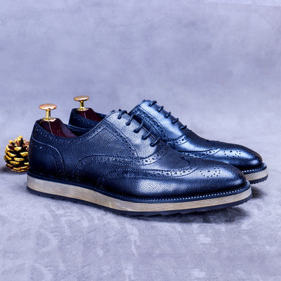 Zapatos Brogue Ejecutivos Hombre Estilo Británico Retro Grabado - Image 2