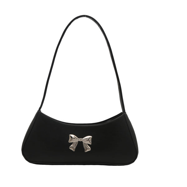 Bolsa de Hombro Minimalista Texturizada con Detalle de Moño Elegante - Image 6
