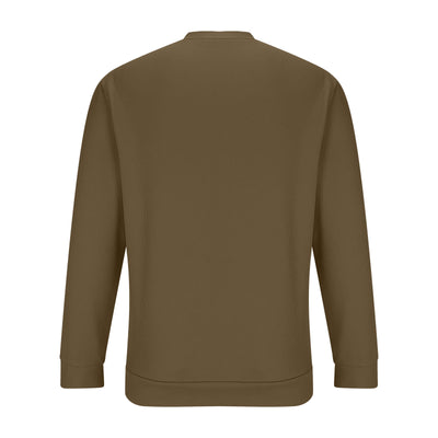 Camiseta Henley Suelta de Algodón Texturizado Manga Larga - Image 37