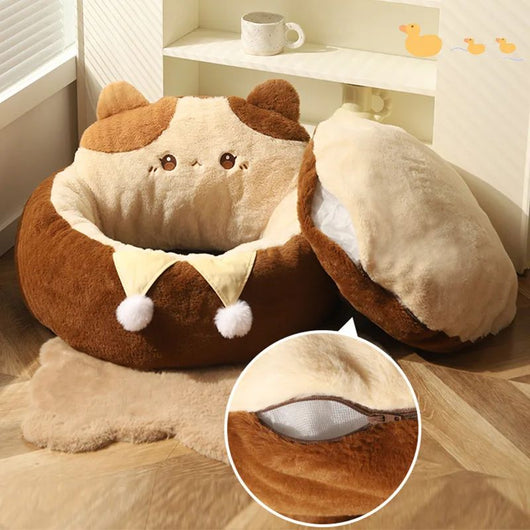 Cama Redonda Acogedora para Gatos y Perros - Colchón Térmico Invierno - Image 2