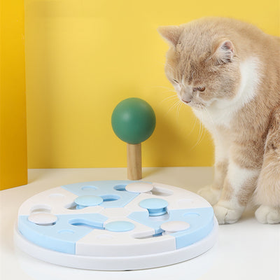 Comedero Interactivo Puzzle para Mascotas Azul y Blanco - Image 10