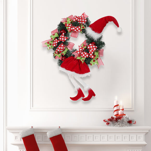Adorno Navideño Duende con Piernas Largas para Árbol de Navidad