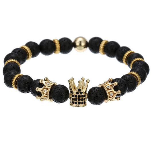 Pulsera Hexagonal para Hombre con Circonitas Incrustadas y Diseño de Corona - Image 40