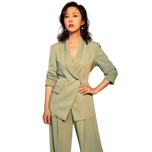Traje Ejecutivo Verde Aguacate para Mujer - Image 12