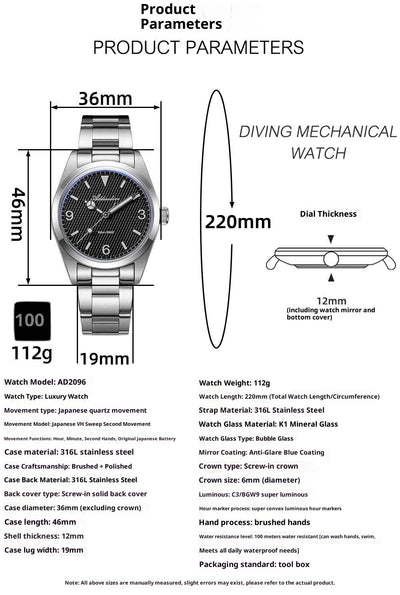 Reloj de Cuarzo Impermeable para Hombre de Negocios - Image 9